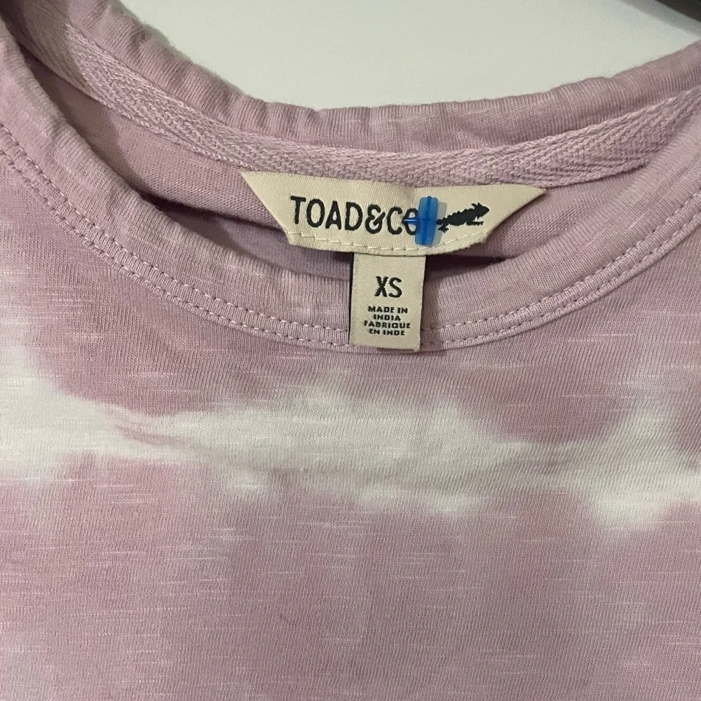 Toad&Co Women’s Organic Cotton Primo Shortsleeve Tee Crew Neck Tie Dye Pink XS - Picture 3 of 6